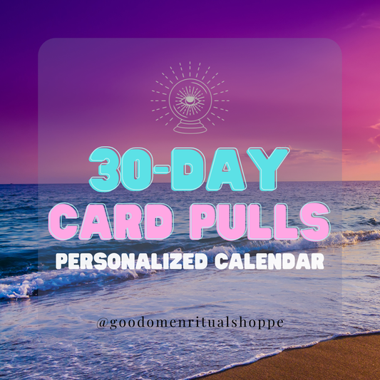 30 Day Card Pulls: Personalized Calendar